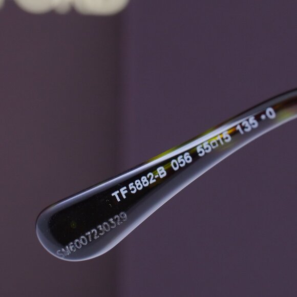 Tom Ford FT5882-B 056 Butterfly Eyeglasses 55mm - Havana/Blue Light Block - Picture 6 of 10